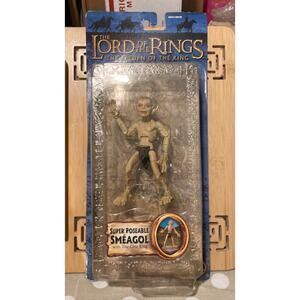 Vintage Y2K Toy Biz LOTR Return of the King Super Poseable Smeagol Figure NRFB